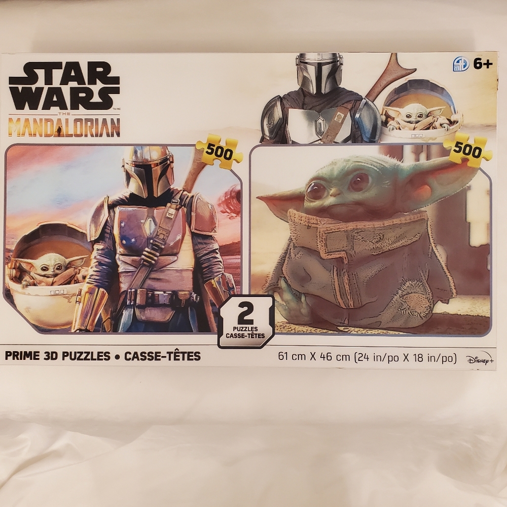 Star Wars The Mandalorian Prime 3D Puzzles - 2 Pack,  500pc